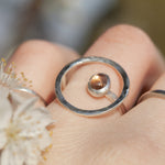 Load image into Gallery viewer, OOAK Lua ring #17 • Tourmaline ~ Size 53 ~ can be adjusted (ready-to-ship)