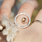 Load image into Gallery viewer, OOAK Lua ring #17 • Tourmaline ~ Size 53 ~ can be adjusted (ready-to-ship)