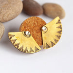 Load image into Gallery viewer, OOAK Aela ear jackets #20 • brass (ready-to-ship)