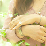 Afbeelding in Gallery-weergave laden, OOAK • Silver Pebble ring set #1, blue onyx, size 53 (ready to ship)