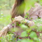Afbeelding in Gallery-weergave laden, OOAK • Silver Pebble ring set #3, prehnite, size 55 (ready to ship)