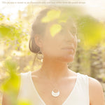 Load image into Gallery viewer, OOAK • Crescent moon pendant in silver #6 (ready to ship)