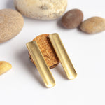 Load image into Gallery viewer, OOAK simple brass earrings #1 (ready-to-ship)