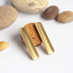 Load image into Gallery viewer, OOAK simple brass earrings #1 (ready-to-ship)