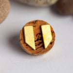 Charger l'image dans la galerie, OOAK simple brass earrings #8 (ready-to-ship)