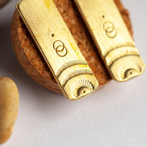 OOAK simple brass earrings #9 (ready-to-ship)