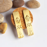 Load image into Gallery viewer, OOAK simple brass earrings #10 (ready-to-ship)
