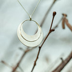 Load image into Gallery viewer, OOAK • Crescent moon pendant in silver #6 (ready to ship)