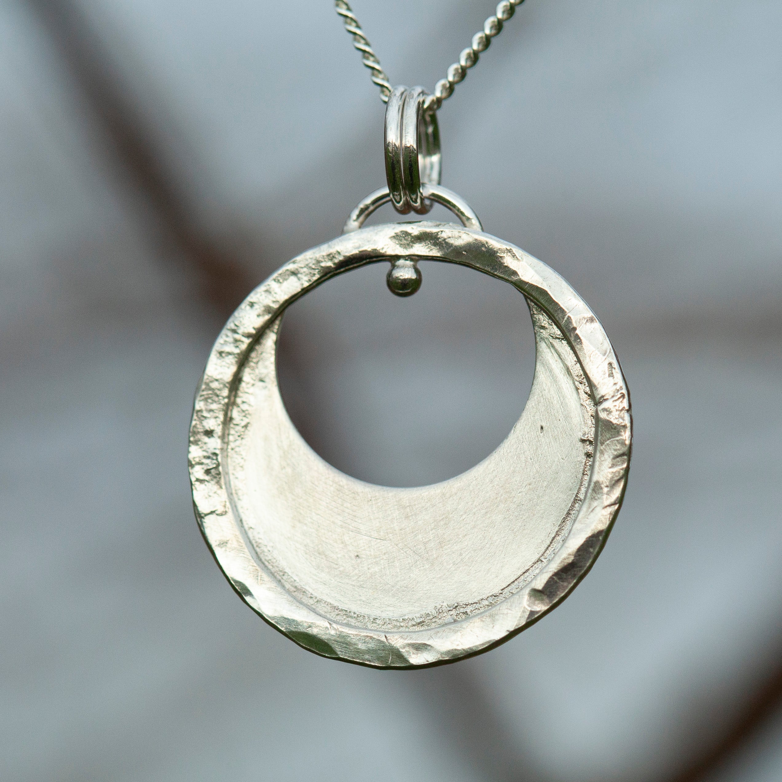 OOAK • Crescent moon pendant in silver #14 (ready to ship)