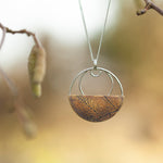 Load image into Gallery viewer, OOAK • Vegetal Moon pendant #12 • silver & brass (ready-to-ship)