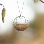 Load image into Gallery viewer, OOAK • Vegetal Moon pendant #12 • silver & brass (ready-to-ship)
