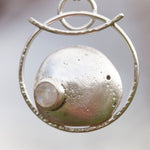 Load image into Gallery viewer, OOAK • Silver Pebble pendant with White labradorite #4 (ready to ship)
