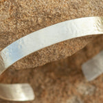 Load image into Gallery viewer, OOAK Simple flat bracelet in silver #3 • size 5,5cm (ready-to-ship)
