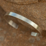 Load image into Gallery viewer, OOAK Simple flat bracelet in silver #2 • size 6cm (ready-to-ship)
