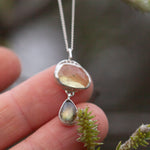 Load image into Gallery viewer, OOAK • Osmose pendant #5 ~ silver, prehnite and labradorite (ready to ship)
