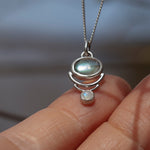 Load image into Gallery viewer, OOAK • Osmose pendant #1 ~ silver, labradorite (ready to ship)
