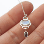 Load image into Gallery viewer, OOAK • Osmose pendant #2 ~ silver, labradorite and.. amethyst? (ready to ship)
