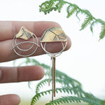 Load image into Gallery viewer, OOAK Echo earrings #44 ~ silver & brass (ready-to-ship)