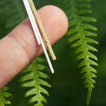 Load image into Gallery viewer, OOAK Echo earrings #44 ~ silver & brass (ready-to-ship)