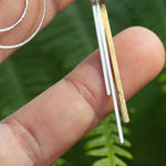 Load image into Gallery viewer, OOAK Echo earrings #44 ~ silver & brass (ready-to-ship)