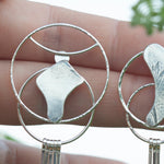 Load image into Gallery viewer, OOAK Echo earrings #42 ~ silver (ready-to-ship)