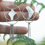 Load image into Gallery viewer, OOAK Echo earrings #42 ~ silver (ready-to-ship)