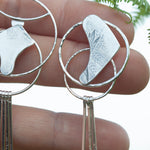 Load image into Gallery viewer, OOAK Echo earrings #42 ~ silver (ready-to-ship)