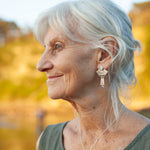 Load image into Gallery viewer, OOAK Aina earrings #6 • White labradorite & Tanzanite (ready to ship)