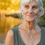 Load image into Gallery viewer, OOAK Aina earrings #6 • White labradorite & Tanzanite (ready to ship)