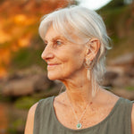 Load image into Gallery viewer, OOAK Echo earrings #42 ~ silver (ready-to-ship)