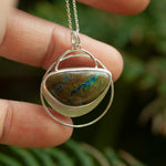 Load image into Gallery viewer, OOAK stone pendant #28 • green azurite (ready to ship)