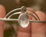 Load image into Gallery viewer, OOAK bracelet with captured plant #2 • quartz & labradorite (ready to ship)