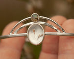 Load image into Gallery viewer, OOAK bracelet with captured plant #2 • quartz & labradorite (ready to ship)