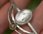 Load image into Gallery viewer, OOAK bracelet with captured plant #2 • quartz & labradorite (ready to ship)