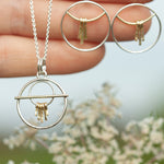 Load image into Gallery viewer, OOAK Silver & solid 18K gold pendant #5 (ready to ship)