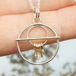 Load image into Gallery viewer, OOAK Silver & solid 18K gold pendant #5 (ready to ship)
