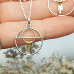 Load image into Gallery viewer, OOAK Silver & solid 18K gold pendant #5 (ready to ship)