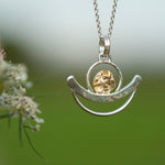 Load image into Gallery viewer, OOAK Silver & solid 18K gold pendant #3 (ready to ship)