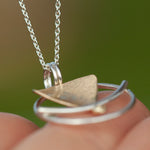 Load image into Gallery viewer, OOAK Silver & solid 18K gold pendant #6 (ready to ship)