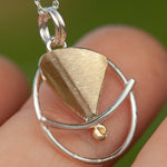 Load image into Gallery viewer, OOAK Silver & solid 18K gold pendant #6 (ready to ship)