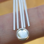 Lade das Bild in den Galerie-Viewer, OOAK Aina earrings #10 • White Labradorite & Onyx (ready to ship)