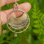Load image into Gallery viewer, OOAK • Vegetal Moon pendant #24 • silver & brass (ready-to-ship)