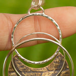 Load image into Gallery viewer, OOAK • Vegetal Moon pendant #25 • silver & brass (ready-to-ship)