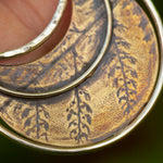 Load image into Gallery viewer, OOAK • Vegetal Moon pendant #25 • silver & brass (ready-to-ship)
