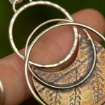 Load image into Gallery viewer, OOAK • Vegetal Moon pendant #25 • silver & brass (ready-to-ship)