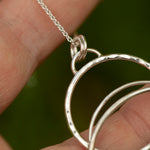 Load image into Gallery viewer, OOAK • Vegetal Moon pendant #25 • silver & brass (ready-to-ship)