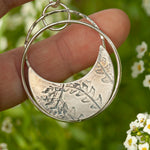 Load image into Gallery viewer, OOAK • Vegetal Moon pendant #19 • silver (ready-to-ship)