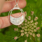 Load image into Gallery viewer, OOAK • Vegetal Moon pendant #20 • silver (ready-to-ship)