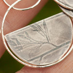 Load image into Gallery viewer, OOAK • Vegetal Moon earrings #25 • sterling silver (ready-to-ship)