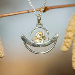 Load image into Gallery viewer, OOAK Silver & solid 18K gold pendant #3 (ready to ship)